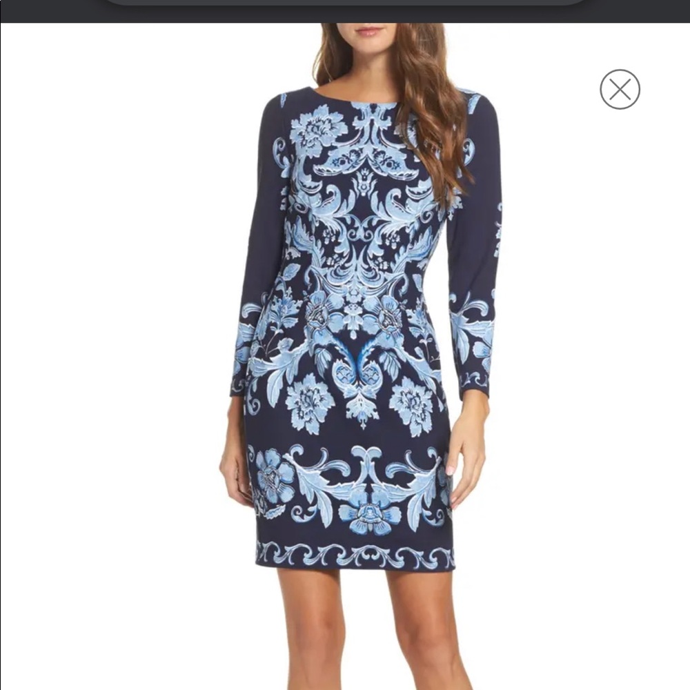 Eliza J crepe sheath dress